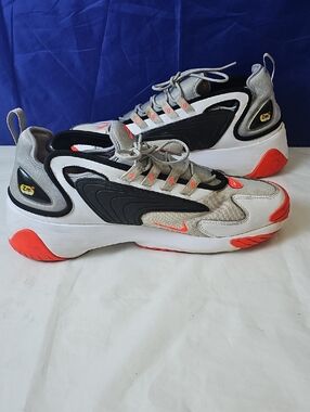 Nike Air Zoom White Gray Black Orange Retro Running Sneakers Mens Size 13